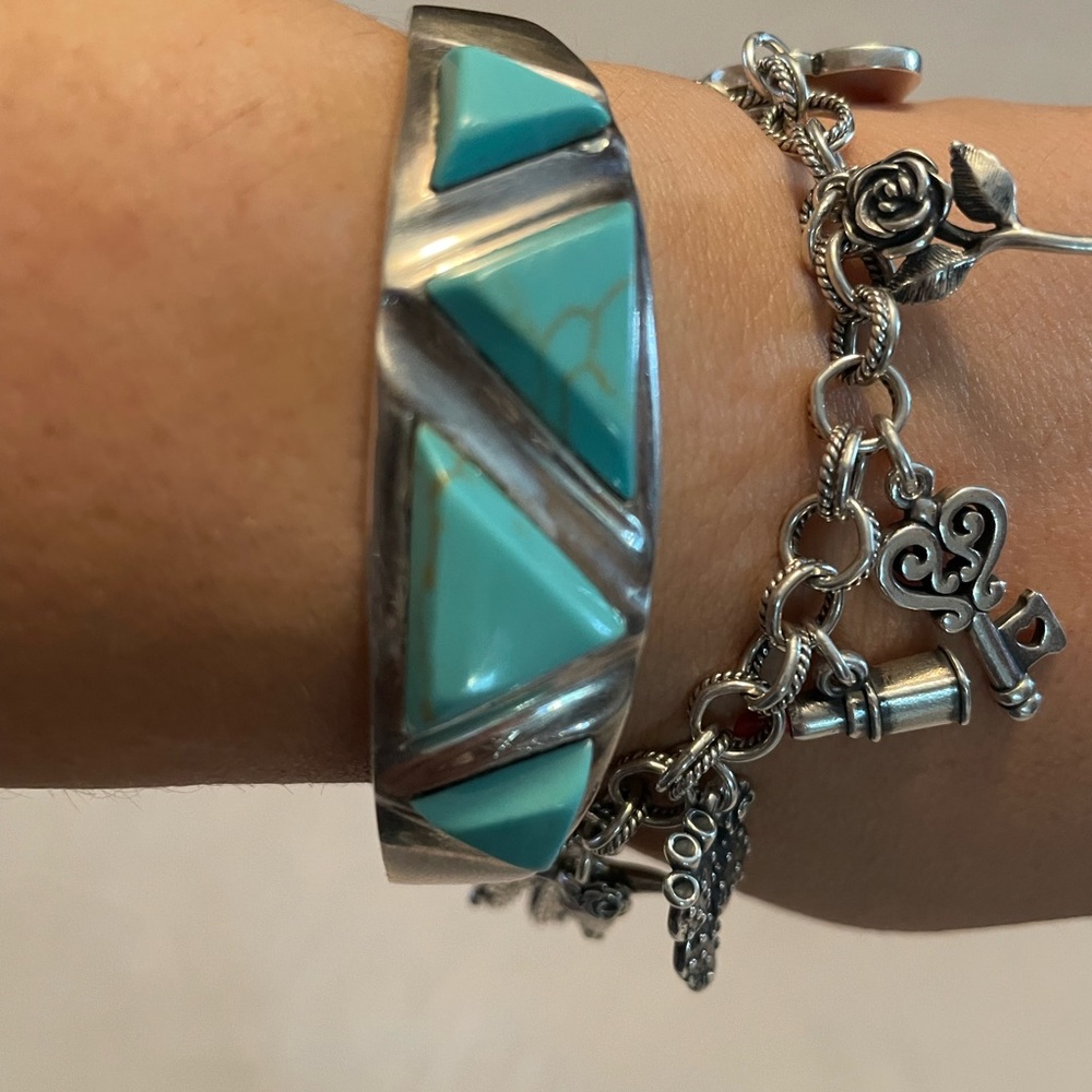 925 silver and turquoise bracelet